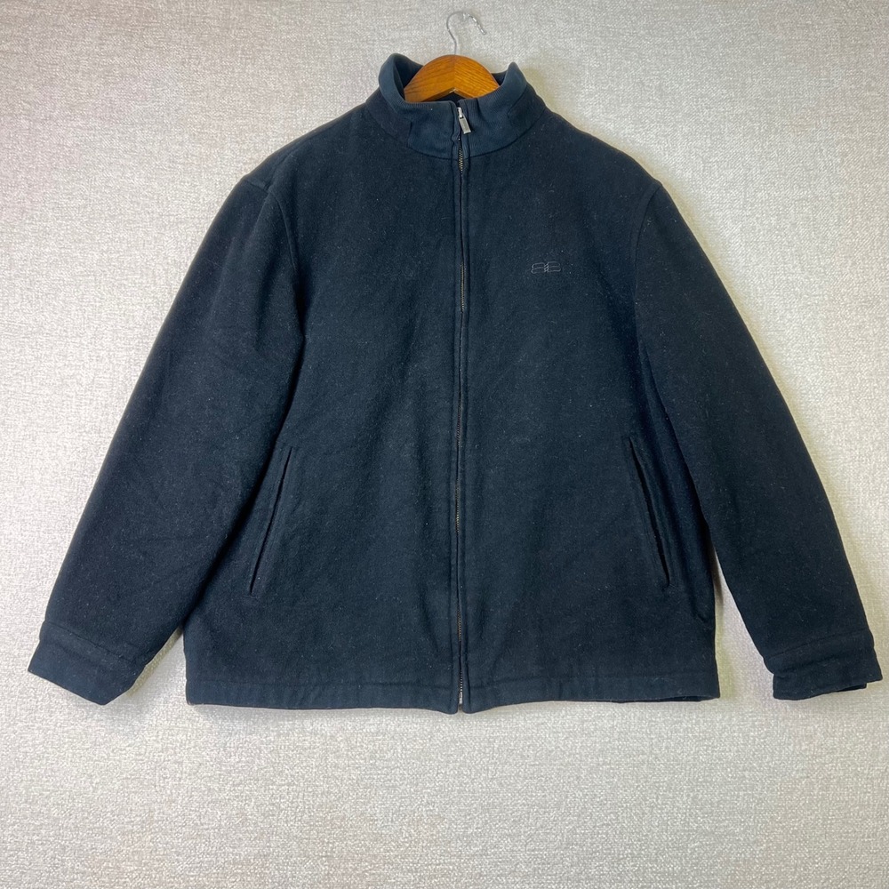 Vintage Balenciaga Black Wool Full Zip Jacket Mens Size Large As Is Lining Flaw